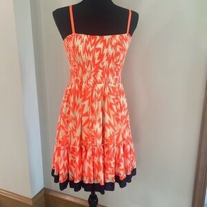 Juicy Couture Orange, Cream and Navy dress size S